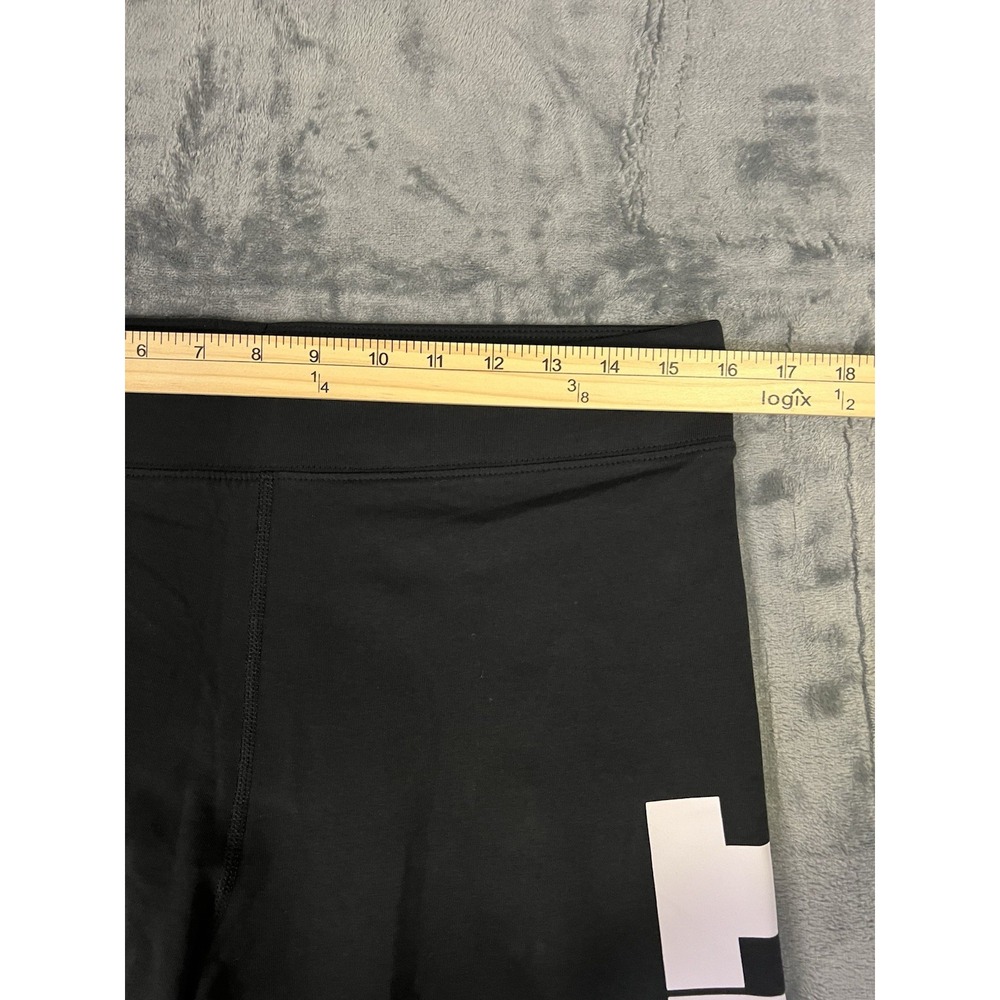 Nike Sportswear Women Ankle Leggings Black/White Logo XL Elastic Waist Stretch - Picture 10 of 15